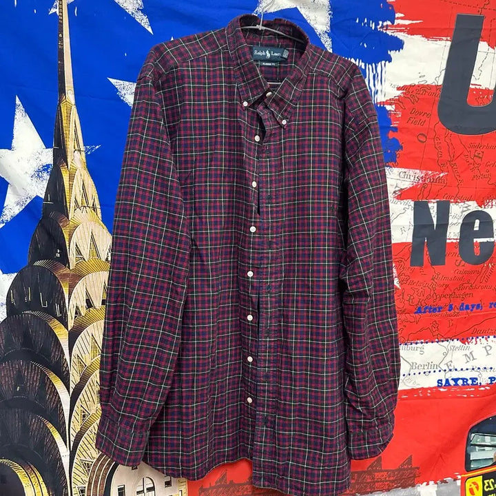 [BUNJANG] Polo Classic Fit Street Overcheck Shirt 2XL / s급 폴로 클래식핏 스트릿 오버체크셔츠 2XL110