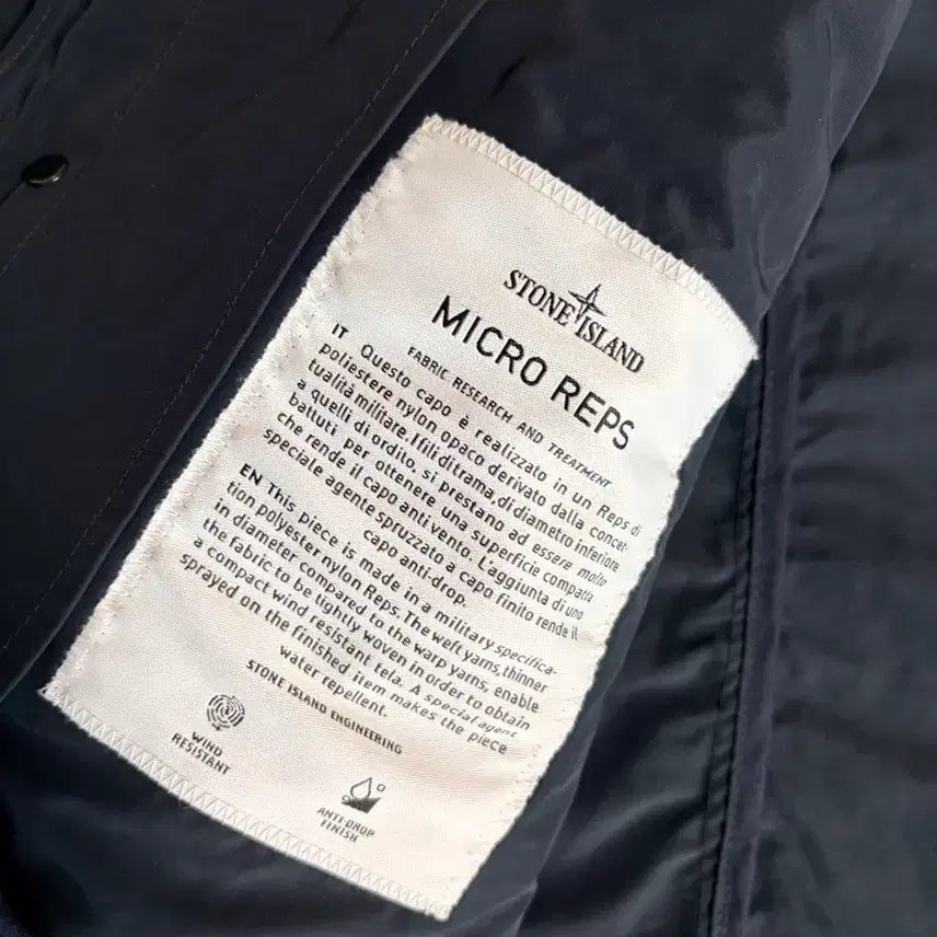 [BUNJANG] Stone Island Micro Reps Coat - Black / 스톤아일랜드 마이크로랩스 코트 블랙 새제품급