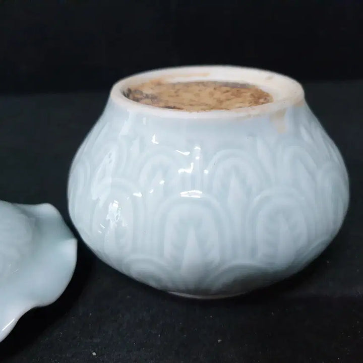 [BUNJANG] Song Dynasty Celadon Porcelain Box / (수원만물) 화훼문 조각문양의 송대 영청 함