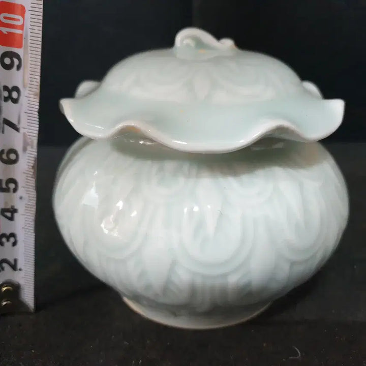 [BUNJANG] Song Dynasty Celadon Porcelain Box / (수원만물) 화훼문 조각문양의 송대 영청 함