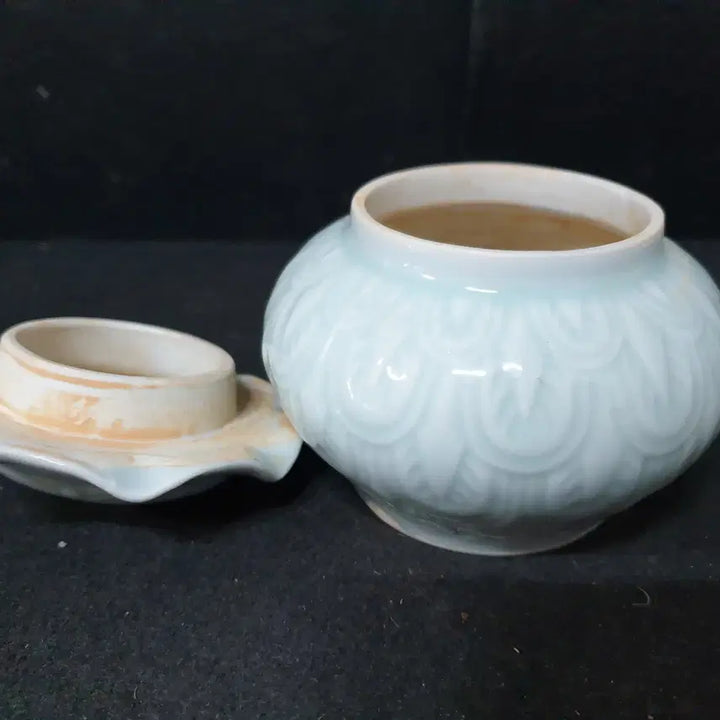 [BUNJANG] Song Dynasty Celadon Porcelain Box / (수원만물) 화훼문 조각문양의 송대 영청 함