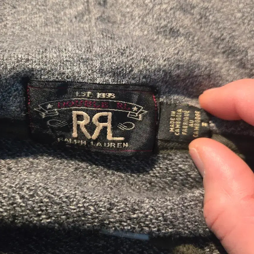 [BUNJANG] RRL Terry Jacket / RRL 후드 집업 차콜 테리 자켓
