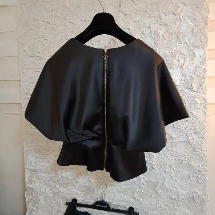 [BUNJANG] Satin Blouse / (55)상태좋은  셔링 새틴 블라우스