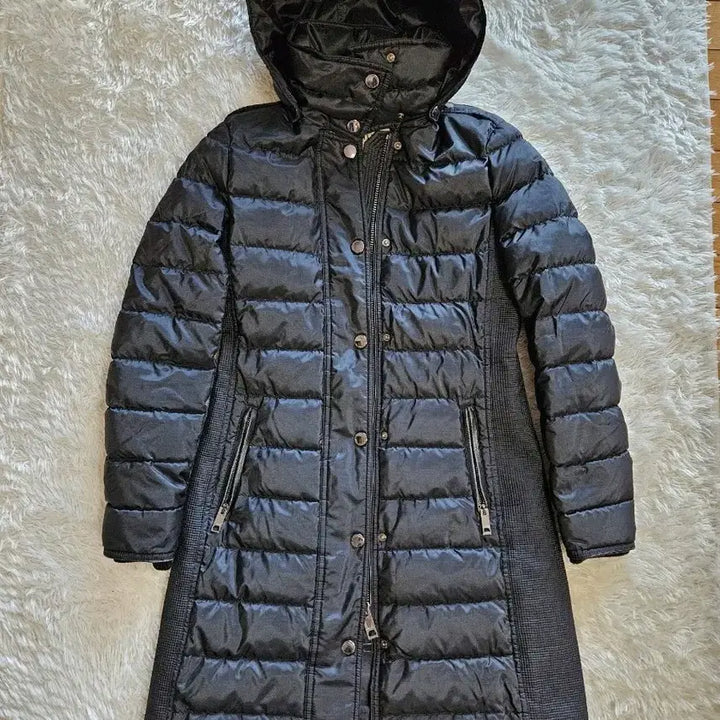 [BUNJANG] Burberry Black Hooded Long Down Padded Coat / 정품 버버리 블랙 다운 후드 롱 패딩