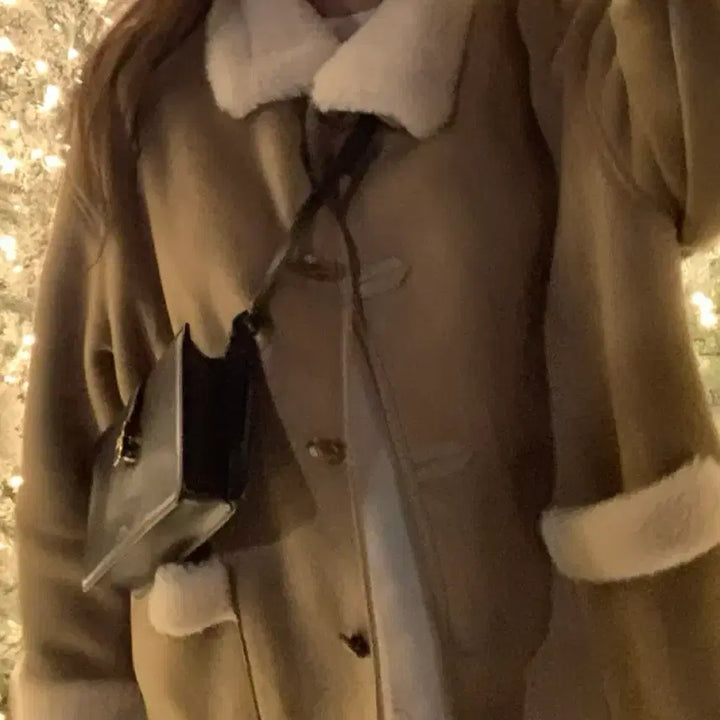 [BUNJANG] Archive Ato Peanut Butter Musctang Coat / 아카이브아토 피넛버터 무스탕