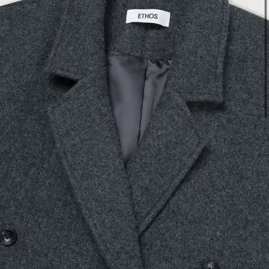 [BUNJANG] ETHOS MONT Double Coat - Charcoal / ETHOS MONT DOUBLE COAT / 에토스 몬트더블코트 -챠콜