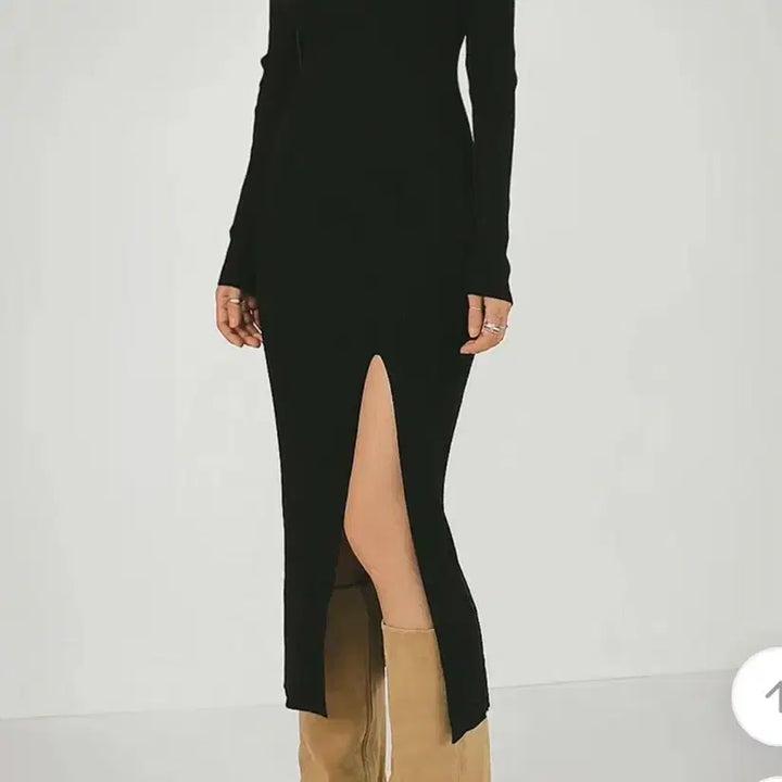 [BUNJANG] Chicwin Ribbed Long Dress / 시크윈 골지 롱 원피스