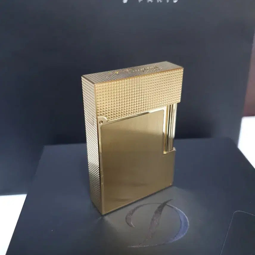 [BUNJANG] Dupont Lighter New Line 2 CA18602 Gold / [백화점판] 듀퐁라이터 뉴 라인2 ca18602 금장 쌍불 듀퐁 라이타