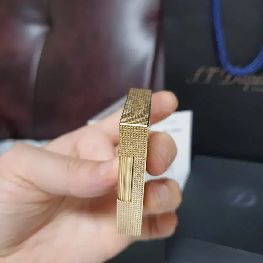 [BUNJANG] Dupont Lighter New Line 2 CA18602 Gold / [백화점판] 듀퐁라이터 뉴 라인2 ca18602 금장 쌍불 듀퐁 라이타