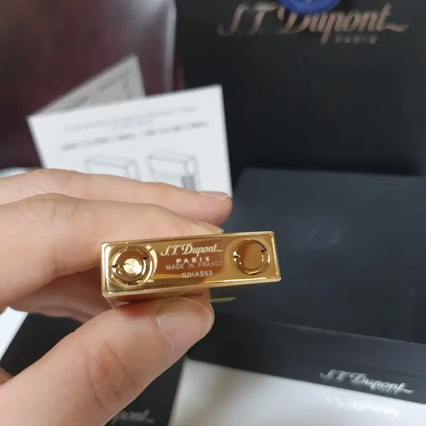 [BUNJANG] Dupont Lighter New Line 2 CA18602 Gold / [백화점판] 듀퐁라이터 뉴 라인2 ca18602 금장 쌍불 듀퐁 라이타