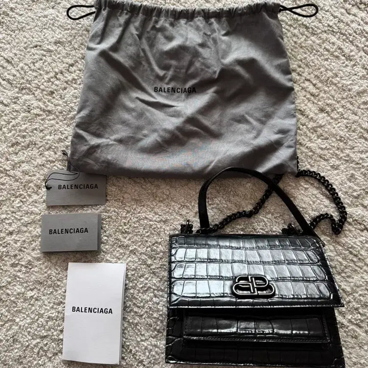 [BUNJANG] Balenciaga Sharp Chain Satchel Bag Black / 발렌시아가 샤프 체인 샤첼백 블랙
