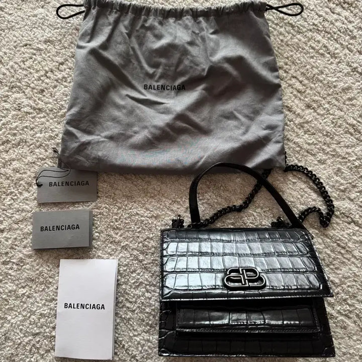 [BUNJANG] Balenciaga Sharp Chain Satchel Bag Black / 발렌시아가 샤프 체인 샤첼백 블랙