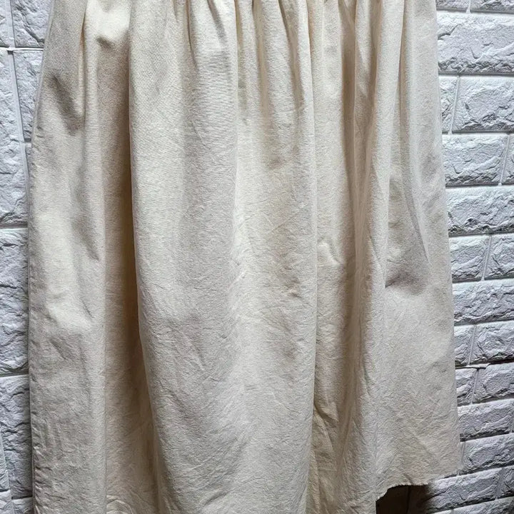 [BUNJANG] Oatmeal Sleeveless 100% Cotton Long Dress / 오트밀 민소매 면100 원피스