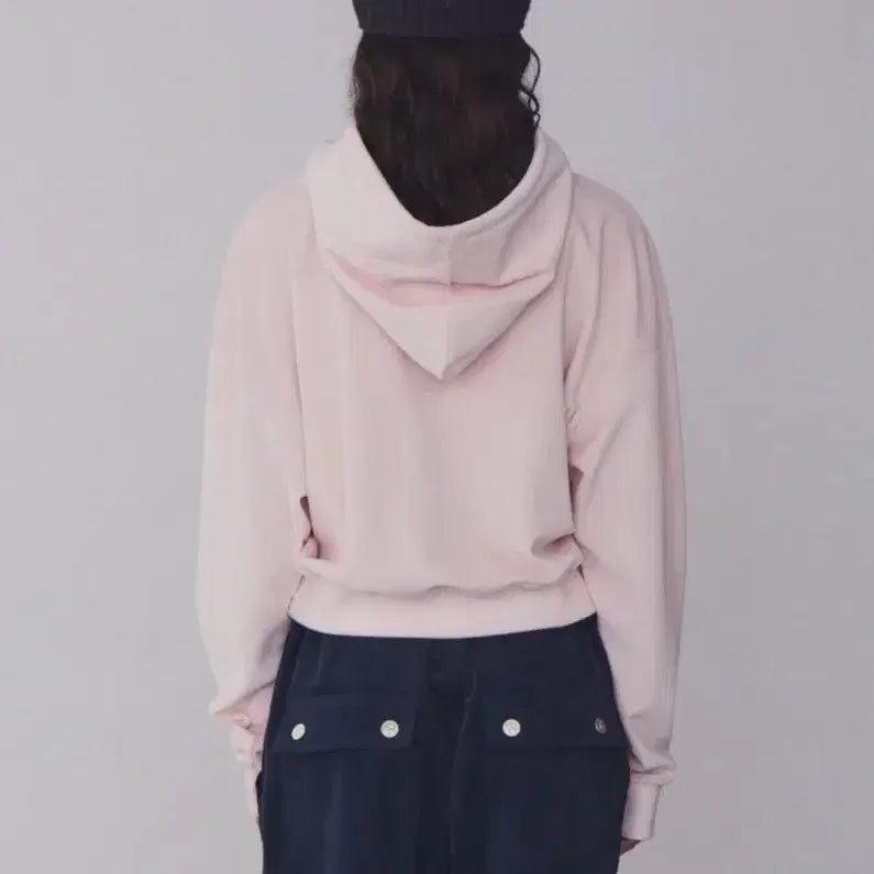 [BUNJANG] Rest &amp; Recreation Pink Velvet Hoodie / 레스트앤레크레이션 핑크 벨벳 후드티