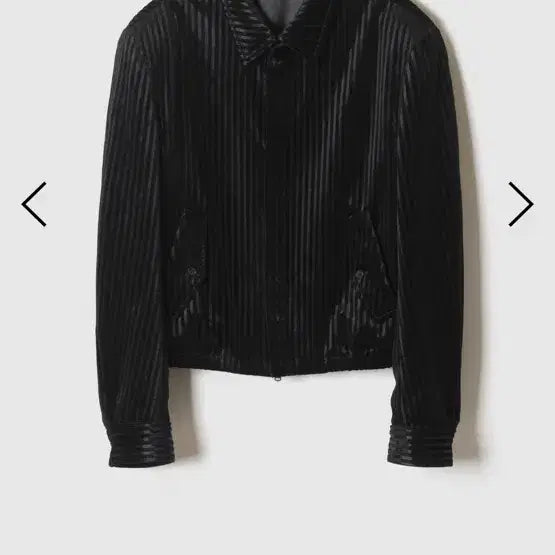 [BUNJANG] RECTO Velvet Poker Face Black Stripe Blouson Size 48 / 렉토 벨벳맛 포커페이스 블랙 스트라이프 블루종 48사이즈