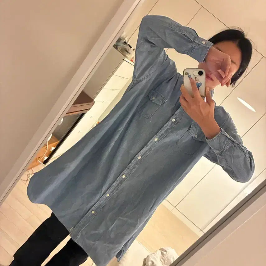 [SOLD OUT] 오어슬로우(orSlow) 롱 데님 워크 셔츠 / 원피스