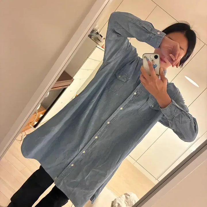 [SOLD OUT] 오어슬로우(orSlow) 롱 데님 워크 셔츠 / 원피스
