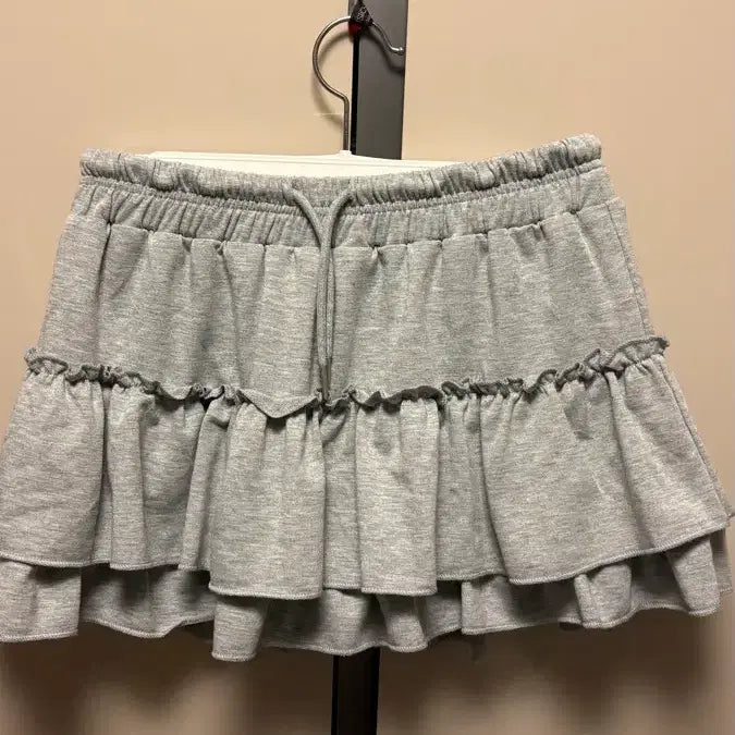 [BUNJANG] 8 Seconds Frill Skirt Gray S / 에잇세컨즈 저지 프릴 스커트 그레이 S