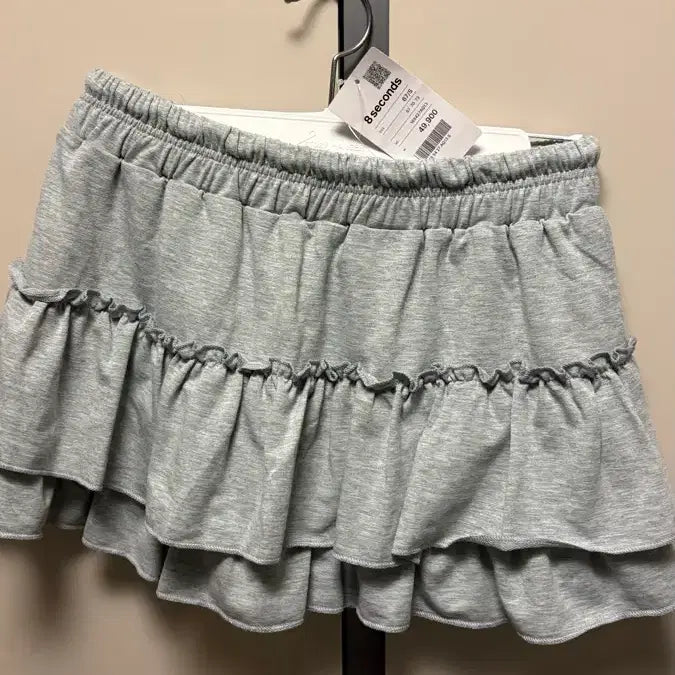 [BUNJANG] 8 Seconds Frill Skirt Gray S / 에잇세컨즈 저지 프릴 스커트 그레이 S