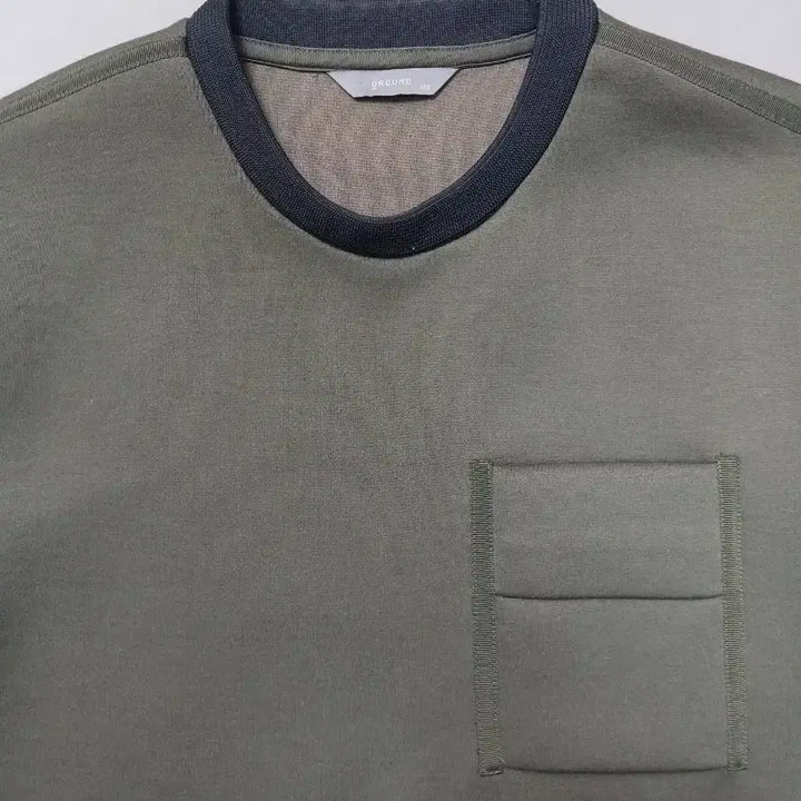 [BUNJANG] Ziozia Khaki Neo-Branded Sweatshirt / [100] 지오지아 카키 네오브랜 맨투맨 스웨트셔츠
