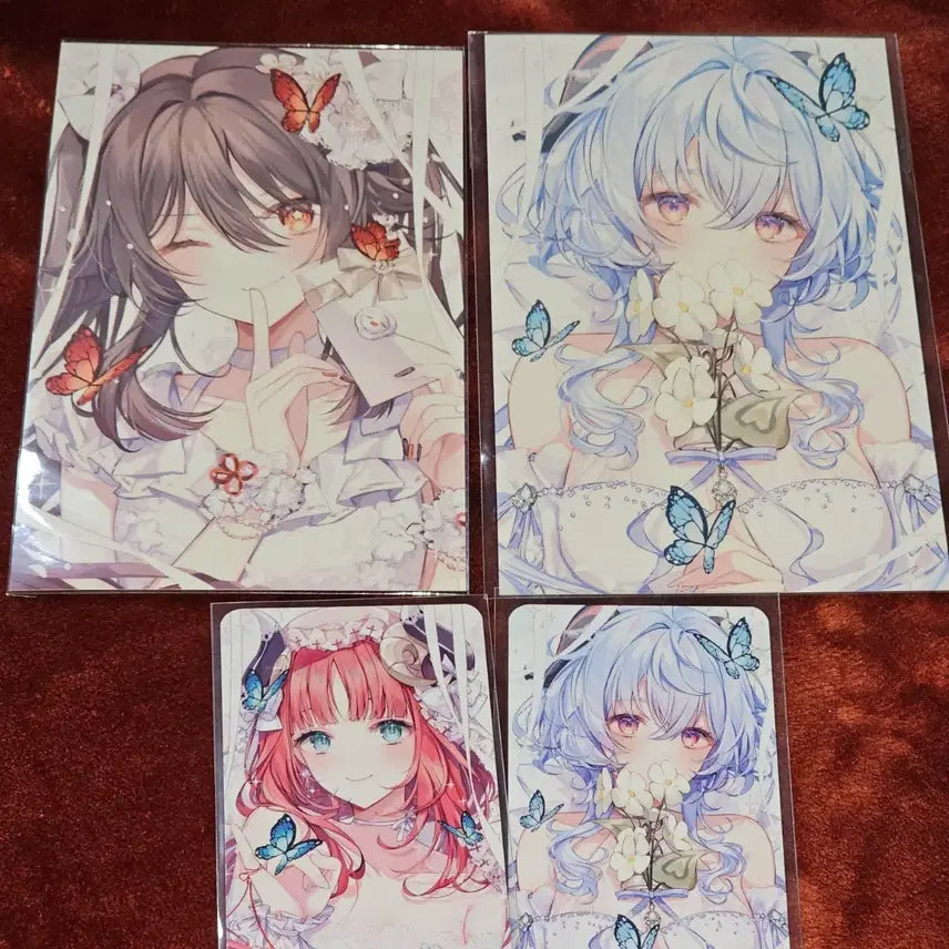 [BUNJANG] Malshbung Nilou Hooded Ganyu Photocard Bundle Set / 말슈붕 웨딩 닐루 후두 감우 포카 엽서 일괄 양도