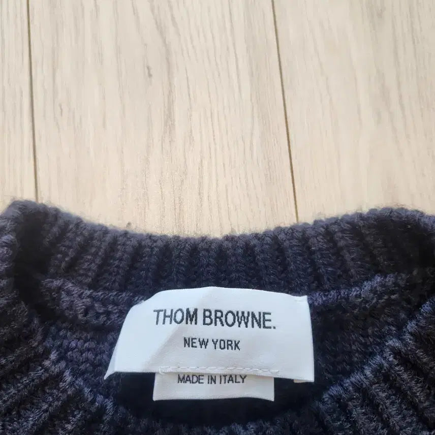 [BUNJANG] Thom Browne Navy Cable Knit Sweater / 톰브라운 네이비 케이블 니트