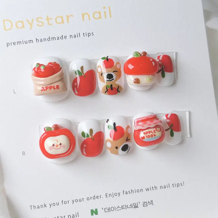 [BUNJANG] Apple Nail Tips / 사과네일팁