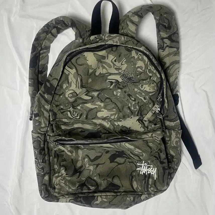 [BUNJANG] Stussy Canvas Backpack Veil Camo / 스투시 캔버스 백팩 베일 카모