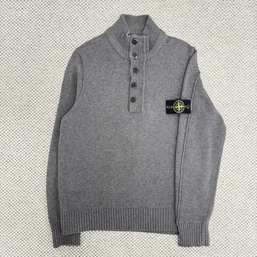 [BUNJANG] Stone Island Half-Zip Knit Sweater / [L]스톤아일랜드 반집업 니트
