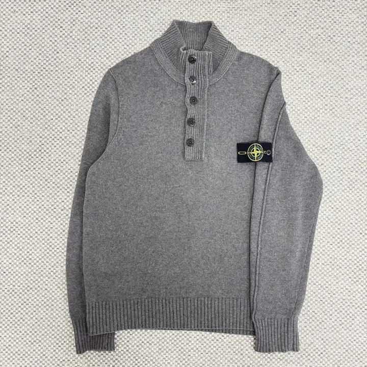 [BUNJANG] Stone Island Half-Zip Knit Sweater / [L]스톤아일랜드 반집업 니트