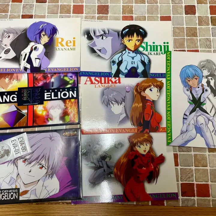 [BUNJANG] Evangelion Classic Illustration Postcard Set / 에반게리온 고전 일러스트 엽서 5종 카오루 편지봉투 일괄판매
