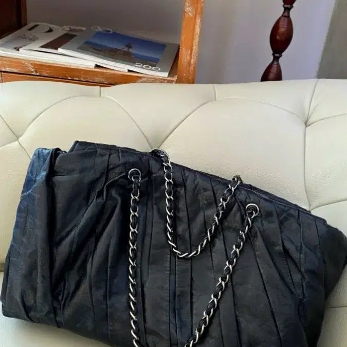 [BUNJANG] Chanel Pleats Shopper Bag Maxi / 샤넬 플리츠 쇼퍼백 맥시