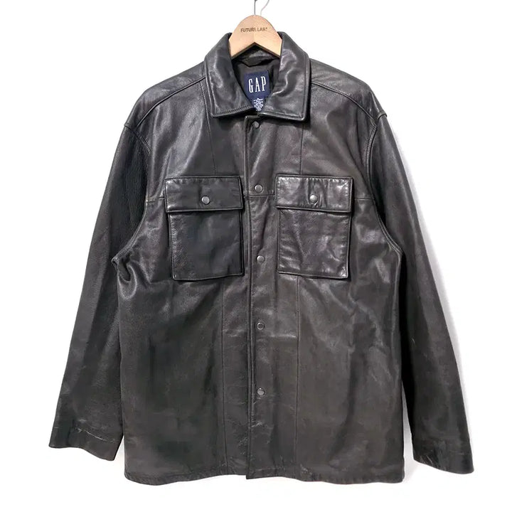 [BUNJANG] Gap 90s Leather Car Coat Dark Brown XL / [XL] 90s 갭 레더 카 코트 다크 브라운
