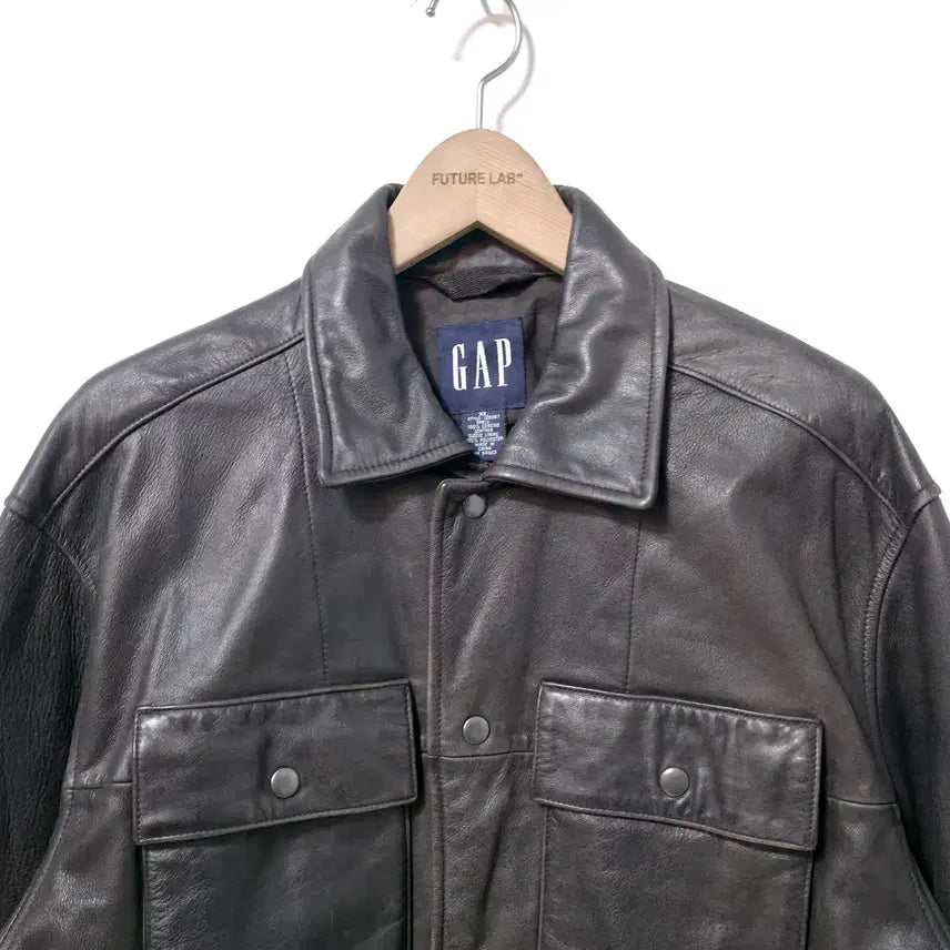 [BUNJANG] Gap 90s Leather Car Coat Dark Brown XL / [XL] 90s 갭 레더 카 코트 다크 브라운