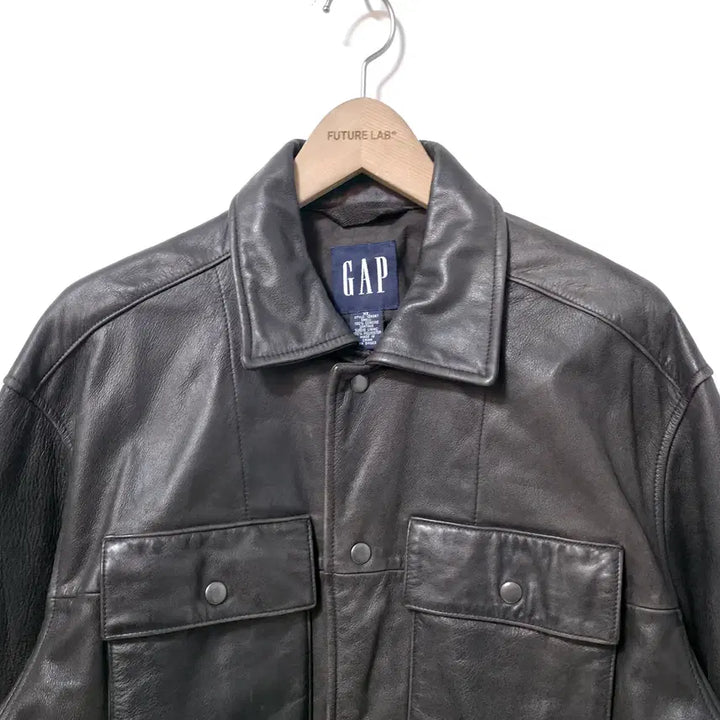 [BUNJANG] Gap 90s Leather Car Coat Dark Brown XL / [XL] 90s 갭 레더 카 코트 다크 브라운
