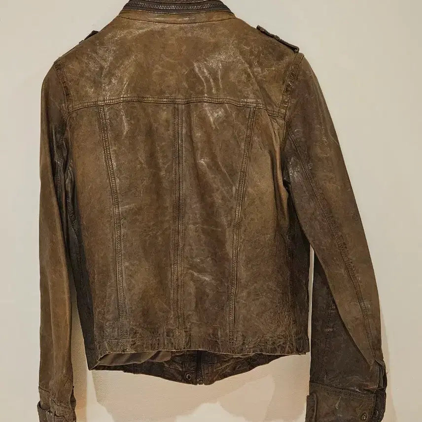 [BUNJANG] Brown Lambskin Leather Jacket / 브라운 양가죽 자켓