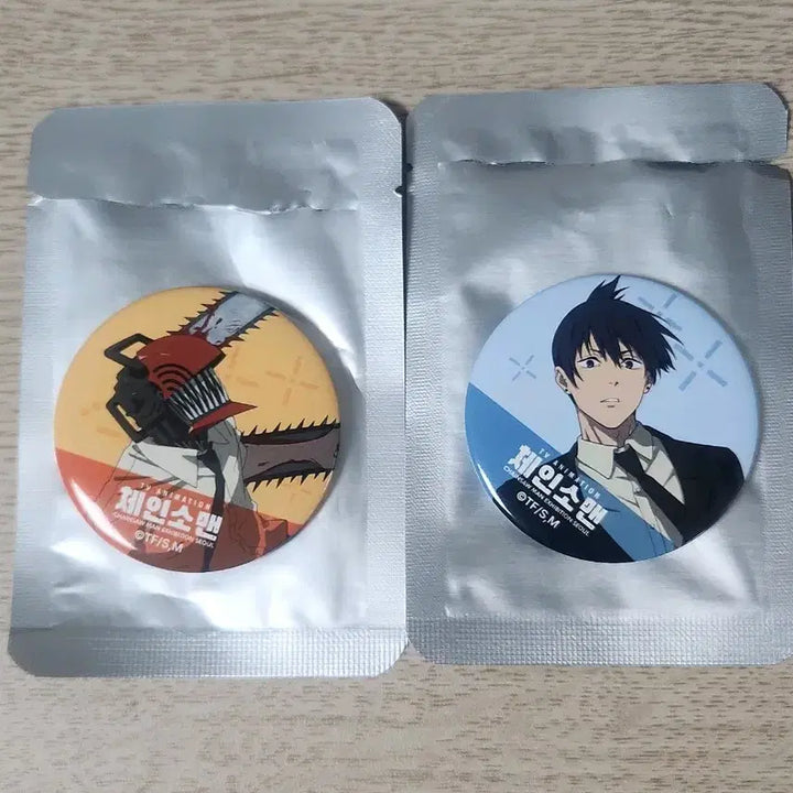 [BUNJANG] Chainsaw Man Denji & Aki Set Can Badge / 체인소맨 전시회 캔뱃지 덴지, 아키 일괄