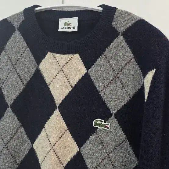 [BUNJANG] Lacoste Women's Argyle Knit Sweater / 라코스테 여성 아가일니트(66)