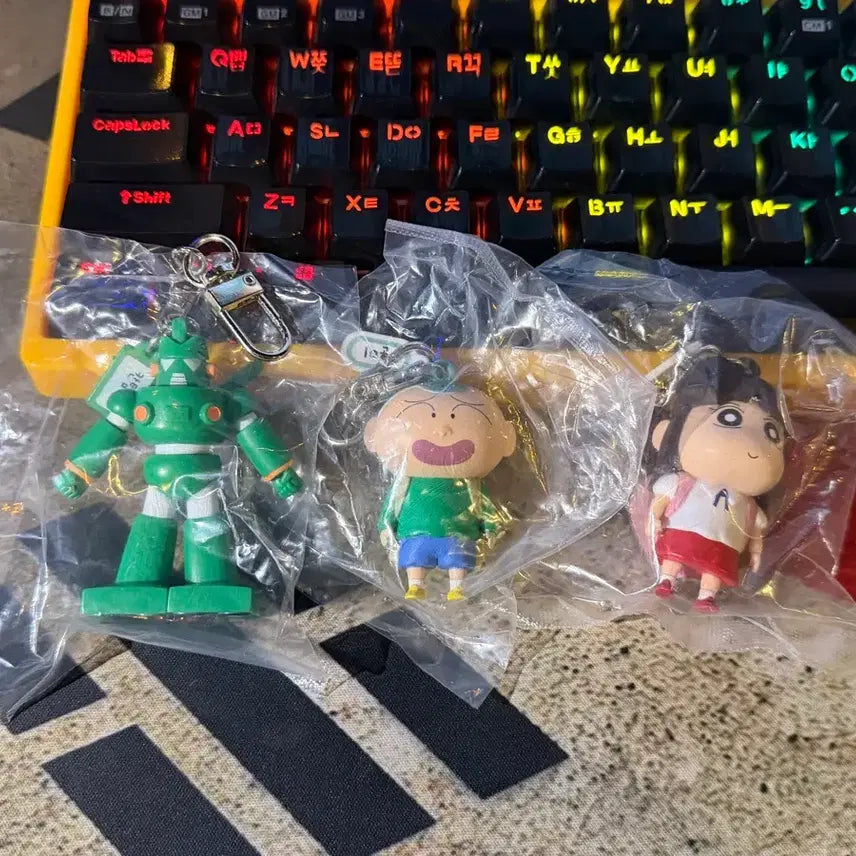 [BUNJANG] Crayon Shin-chan Robot/Shin-chan/Yuri Keyring Set / 짱구는못말려 키링 3종 (로봇/짱구/유리)