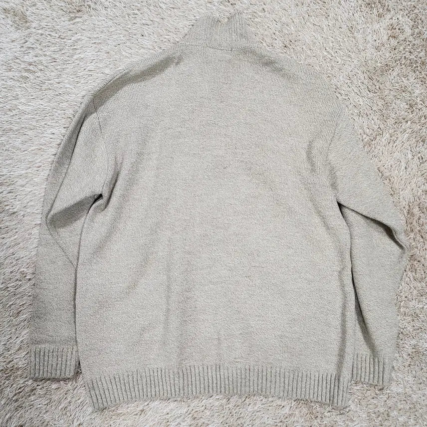 [BUNJANG] Vintage Box Marks & Spencer Leather Accent Knit Zip Jacket (L) / (빈티지박스) 막스앤스펜서 정품 가죽 배색 니트 집업 자켓 L사이즈