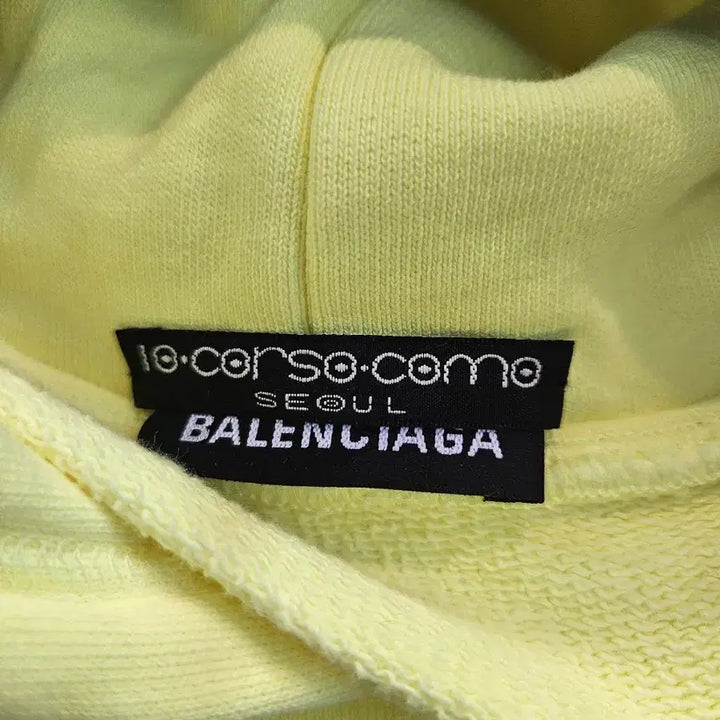[BUNJANG] Balenciaga BB Logo Neon Lime Hoodie (M) / [정품/오버핏M] 발렌시아가 BB로고 네온 형광 라임 후드티