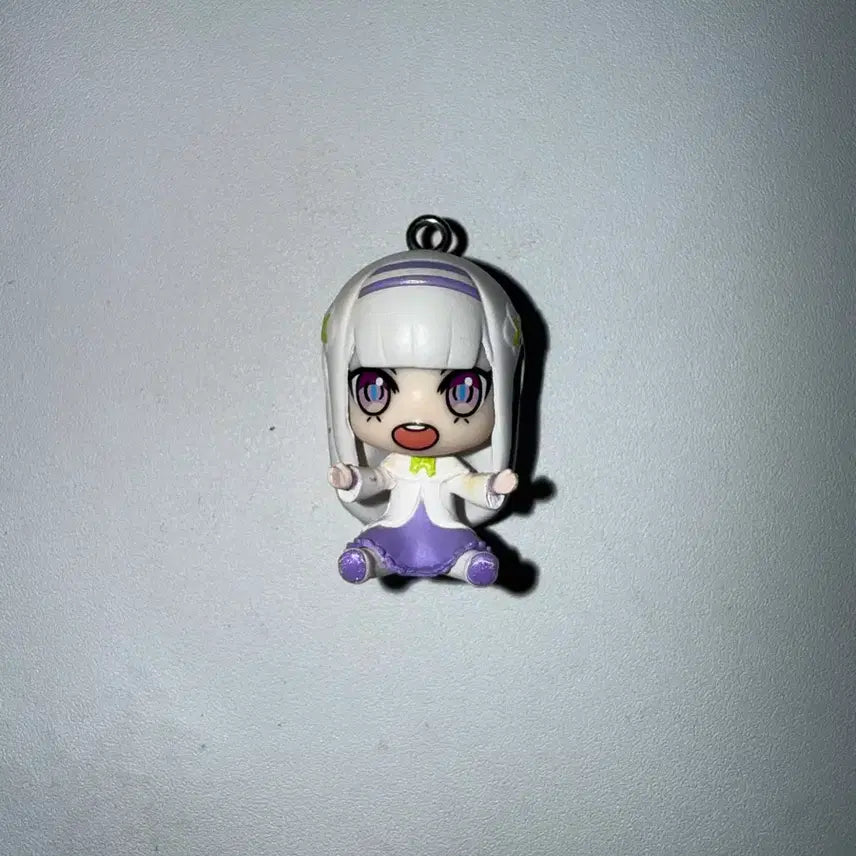 [BUNJANG] Re:Zero Emilia Figure Keychain Mascot / 리제로 에밀리아 피규어 키링 마스코트