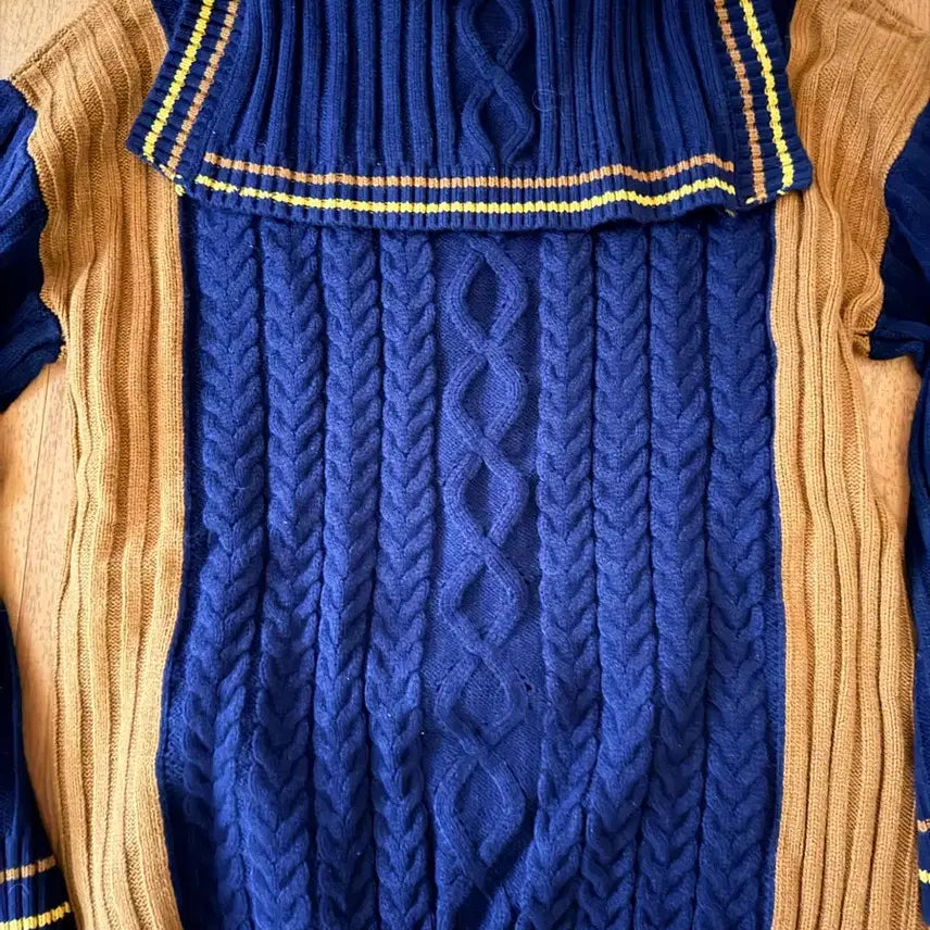 [BUNJANG] Rola Rola Navy Knit Sweater / 로라로라 니트