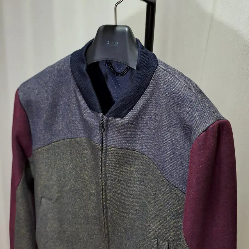 [BUNJANG] KENZO Tiger Embroidered Wool Blend Bomber Jacket L / (택포) KENZO 겐조 타이거 자수 울혼용 블루종 자켓 L B500