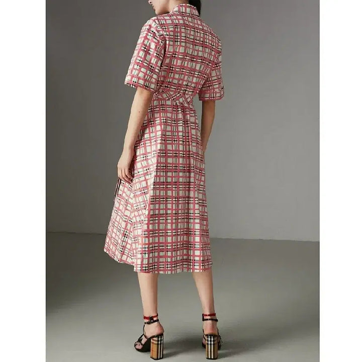 [BUNJANG] Burberry Check Cotton Shirt Dress / (새상품) 버버리 체크 코튼 셔츠원피스