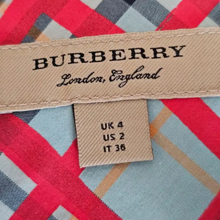 [BUNJANG] Burberry Check Cotton Shirt Dress / (새상품) 버버리 체크 코튼 셔츠원피스
