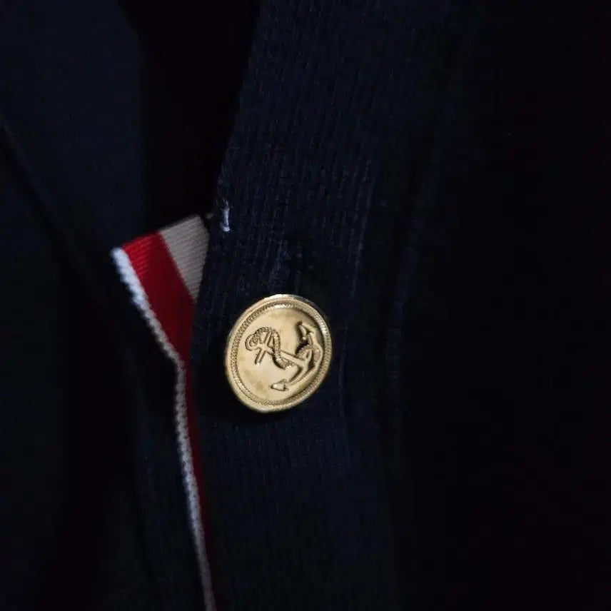 [BUNJANG] Thom Browne Milano Stitch Gold Button Cardigan Navy / [정품/새상품급/2사이즈] 톰브라운 밀라노스티치 금장 가디건 네이비