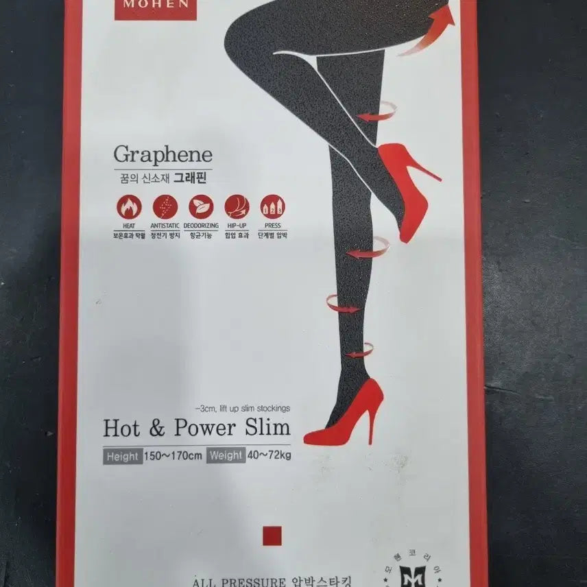 [BUNJANG] MOHEN 600M Compression Tights (Black, 2 Items) / MOHEN 모헨 기모 압박스타킹  600M 검정2개