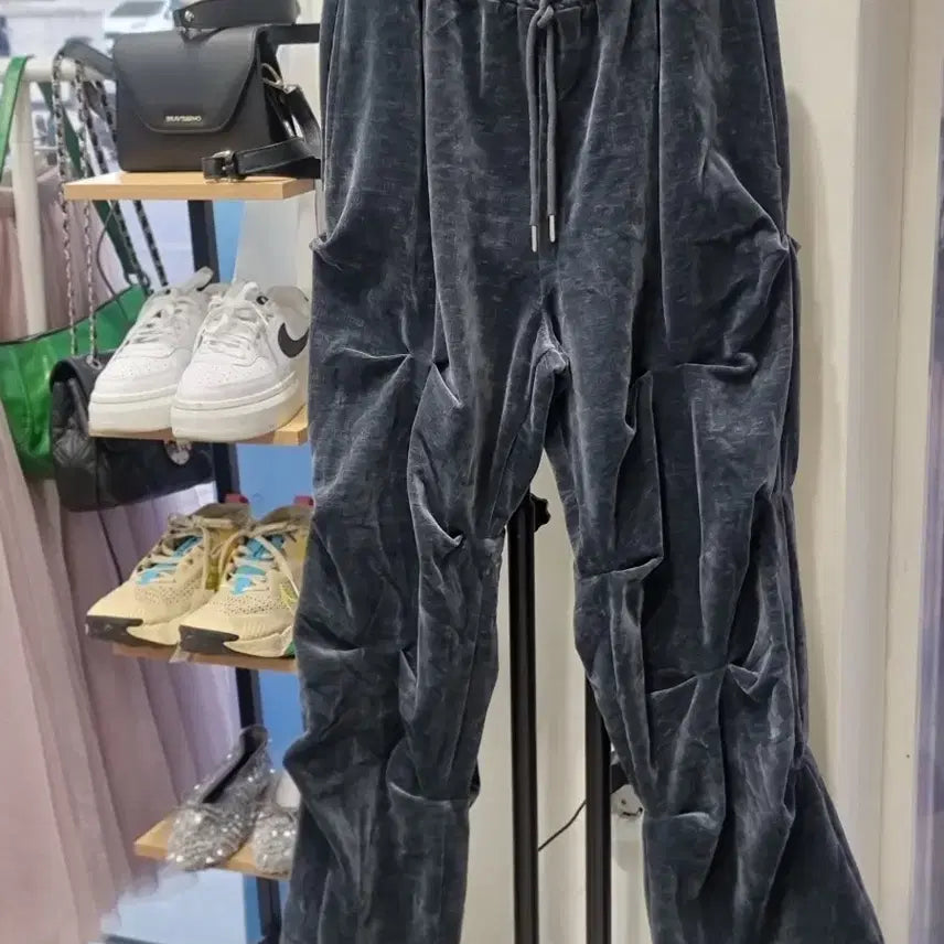 [BUNJANG] Code Criss Velvet Shirring Pants L / 코드 크리즈 벨벳 셔링 팬츠 L