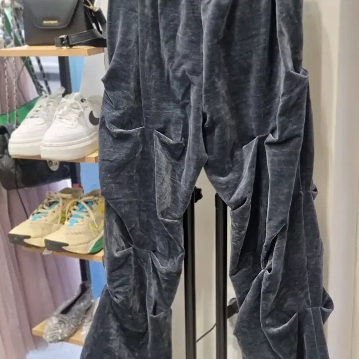 [BUNJANG] Code Criss Velvet Shirring Pants L / 코드 크리즈 벨벳 셔링 팬츠 L